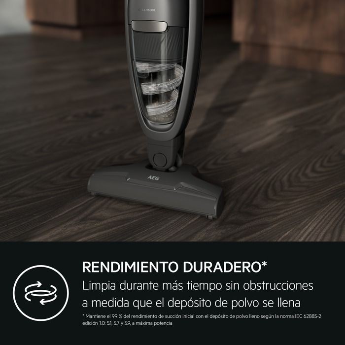 AEG Aspiradora Sin Cable AS52CB18DG Serie 5000 Clean 45 min Autonomía - Imagen 2