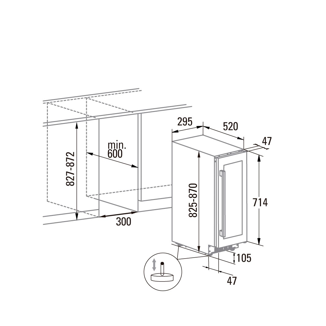Cata Vinoteca VI 30117 X 52L Integrable LED NoFrost Clase F - Imagen 2