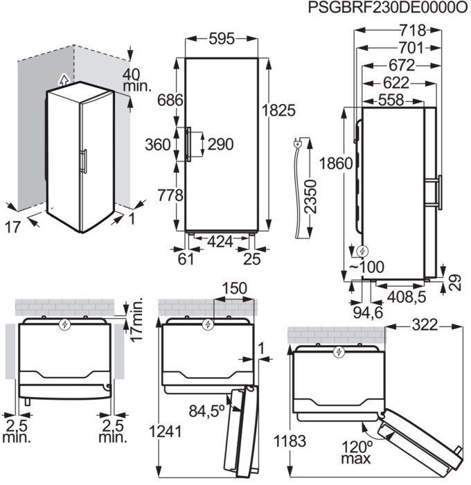 AEG Congelador Vertical OAG7M281EX 186 cm Libre Instalación Inox Clase F - Imagen 7