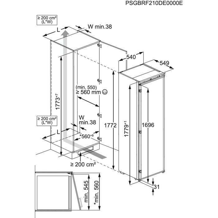AEG Frigorífico Integrable 1 Puerta TK6DS181ES 177cm Clase E - Imagen 6