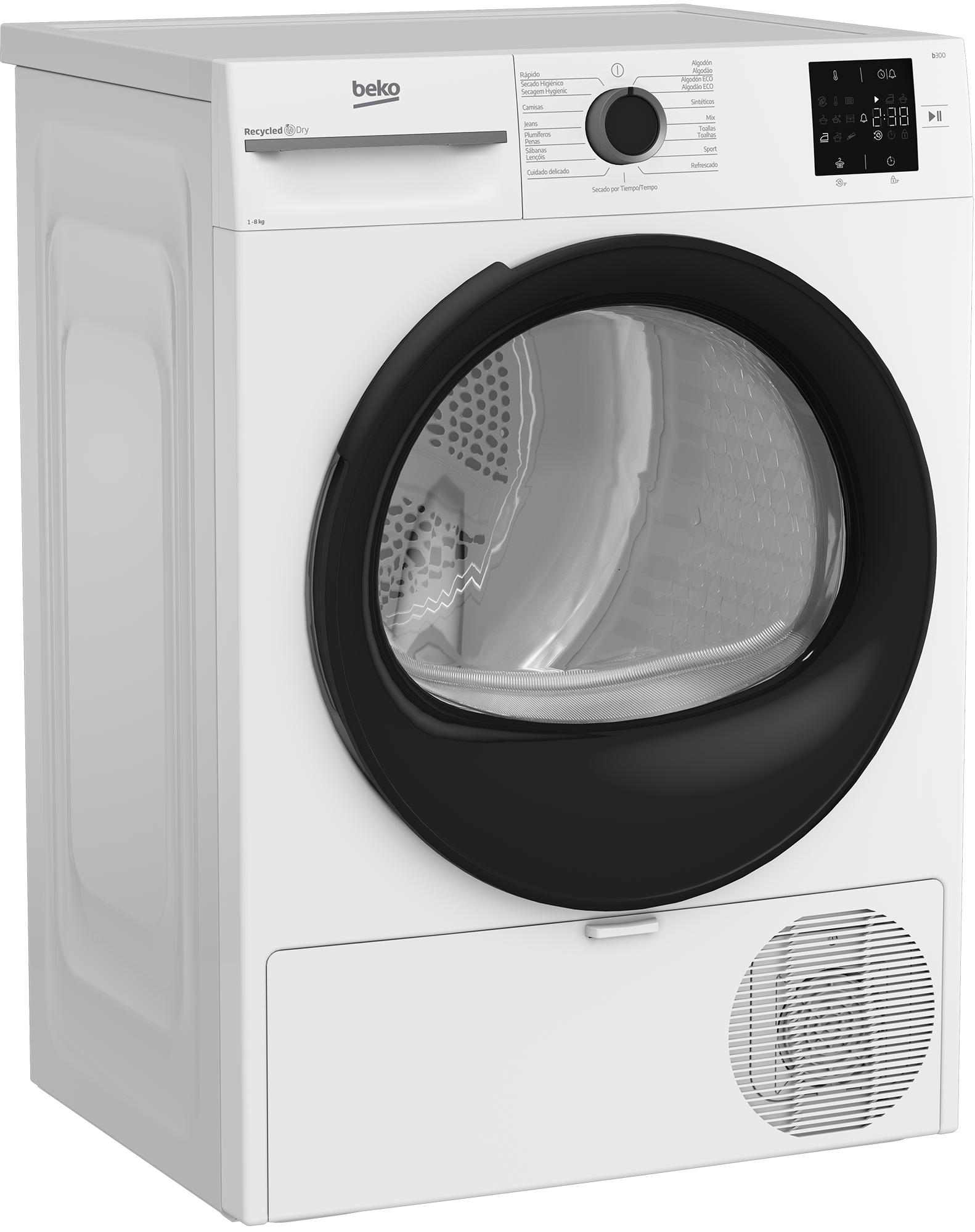 BEKO SECADORA BM3T38230WB 8KG BOMBA CALOR CLASE A++/D - Imagen 2