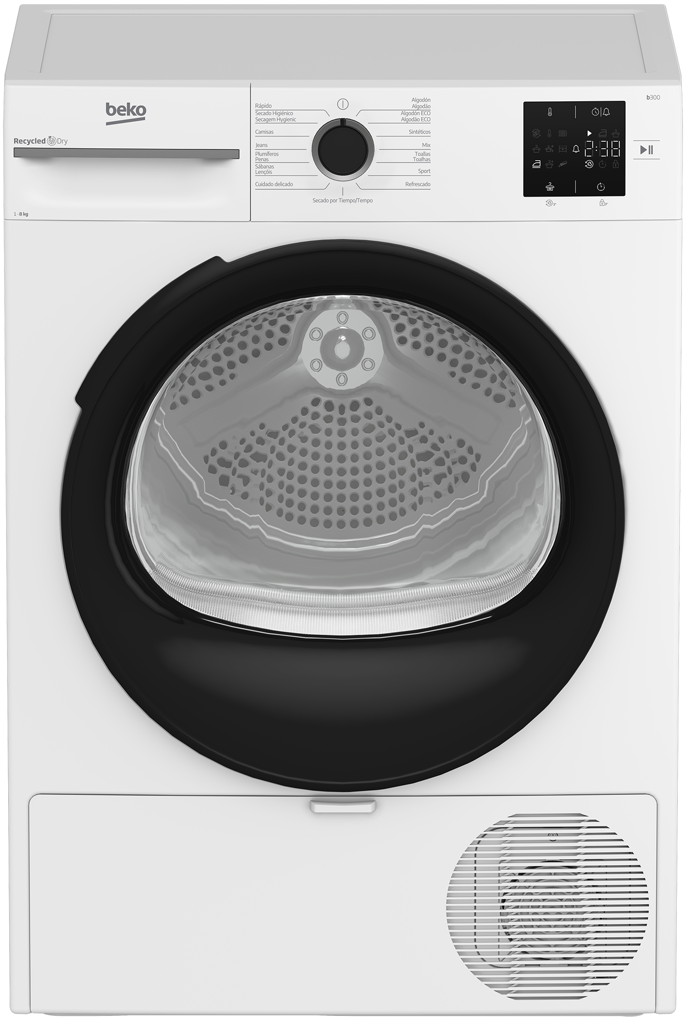 beko-secadora-bm3t38230wb-8kg-bomba-calor-clase-ad