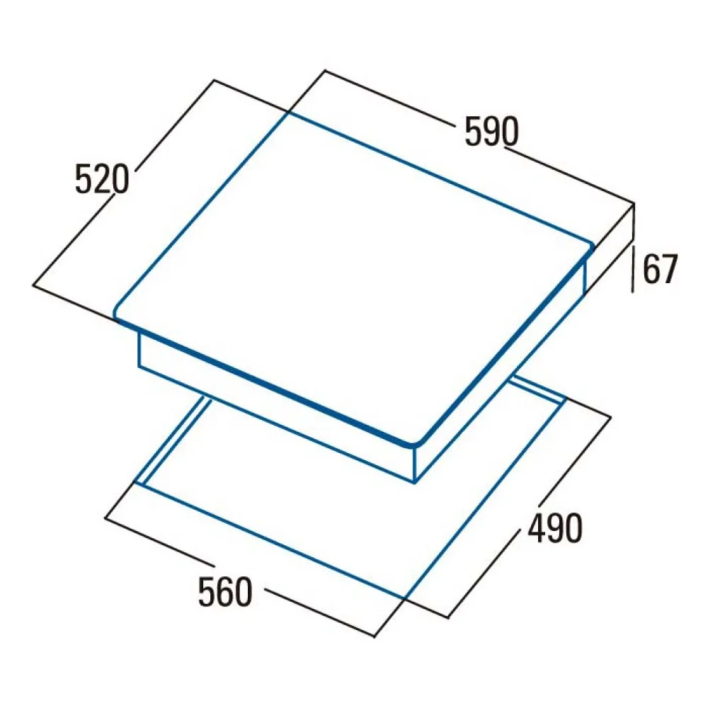 CATA ENC. VITRO TD6003BK 3 FUEGOS 27Cm 08063411 - Imagen 6