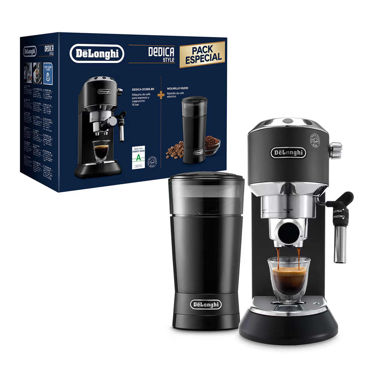 DELONGUI CAFETERA EC685BK NEGRA + REGALO MOLINILLO KG200 - Imagen 2