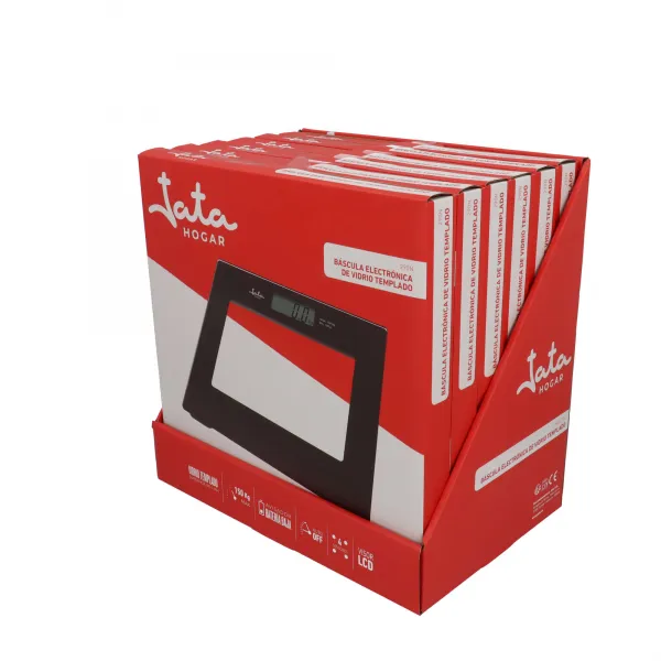 JATA BASCULA 290R BAÑO ELECTRONICA CRISTAL NEGRA - Imagen 2