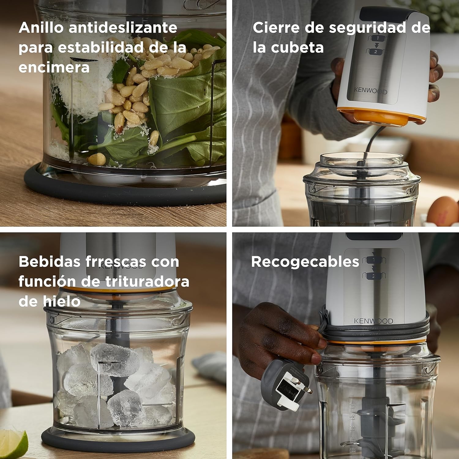 KENWOOD PICADORA CHP-61.100WH 500W 2 VEL. 0.5L - Imagen 7