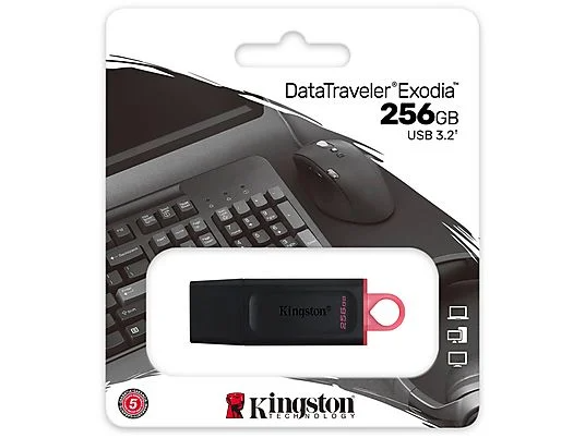 KINGSTON MEMORIA USB 3.2 256GB NEGRO DTX/256GB EXODIA - Imagen 3