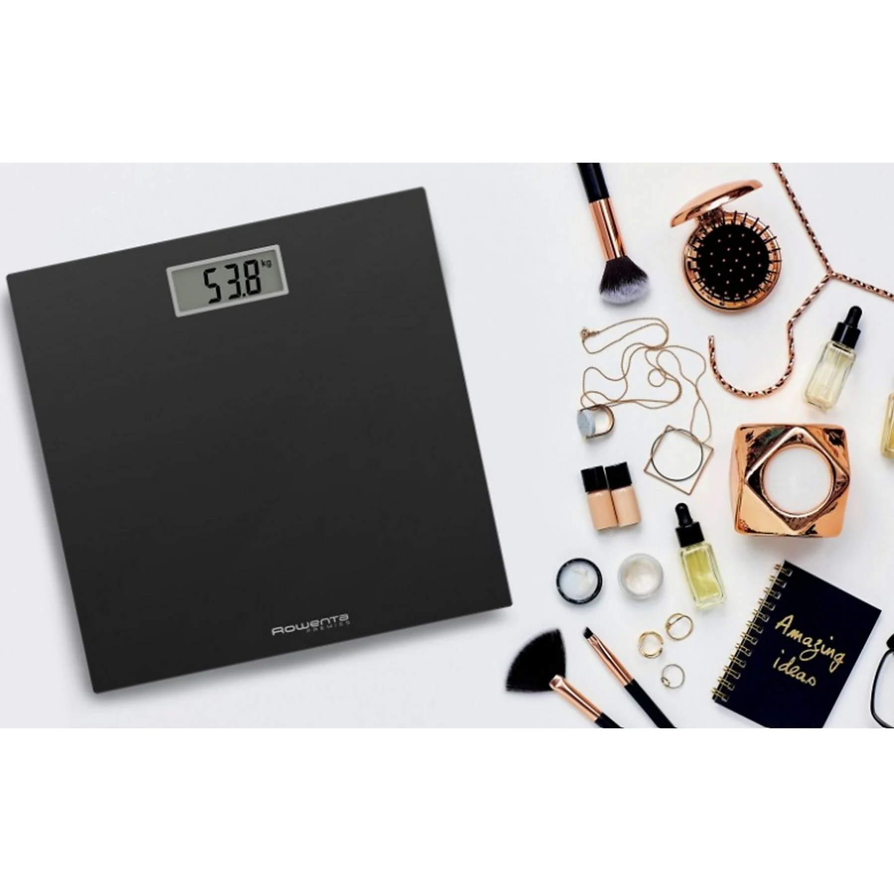 ROWENTA BASCULA BAIO BS-1400 PREMIS CRISTAL NEGRO - Imagen 5