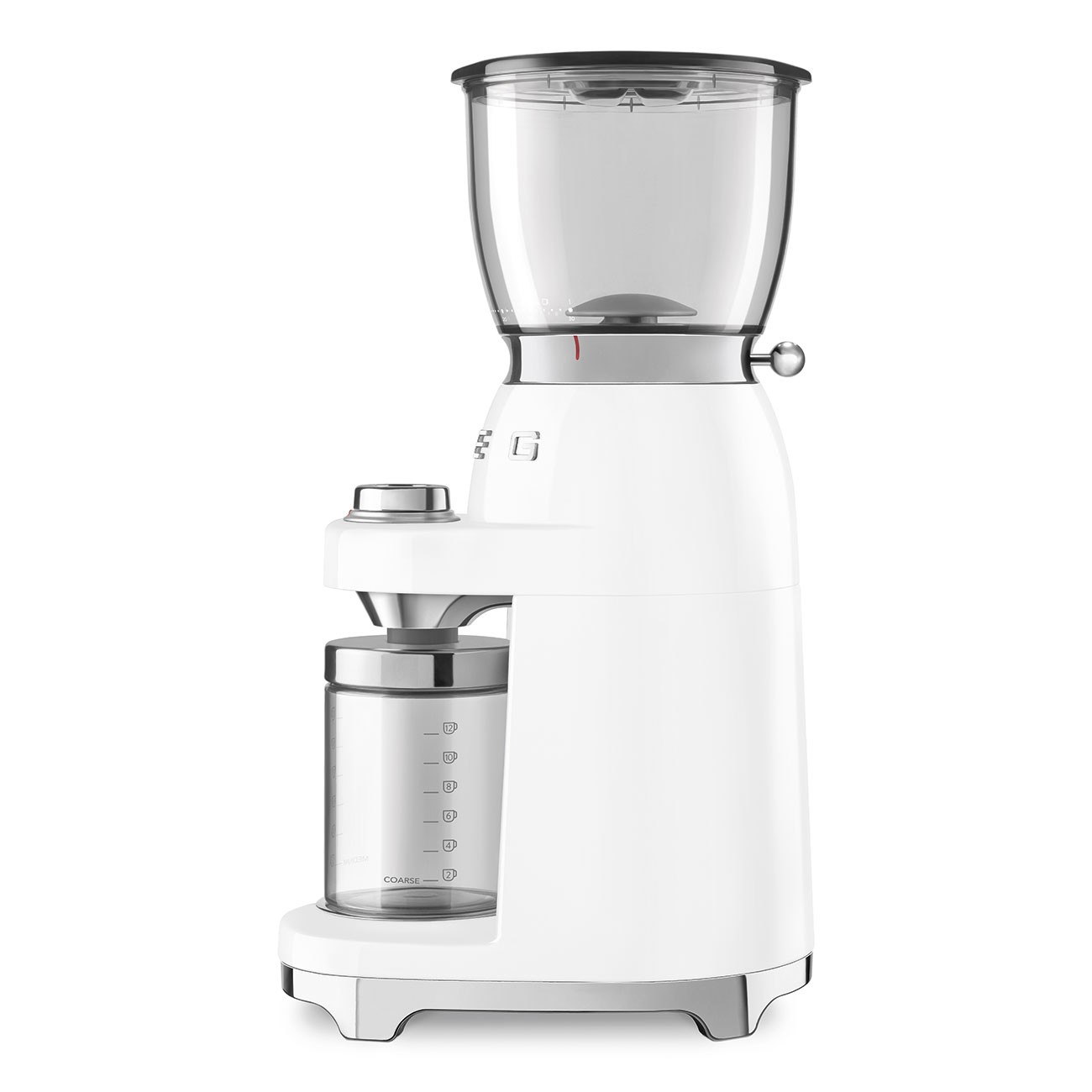 Smeg Molinillo Café CGF11WHEU 350g Blanco 150W Acero Inoxidable Cónica - Imagen 2
