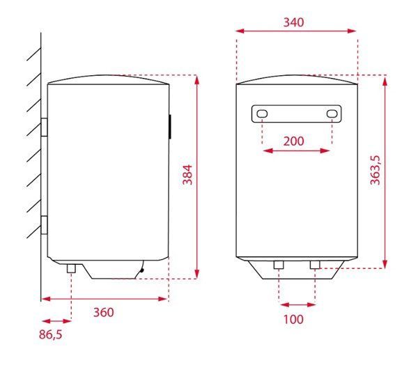 Teka Smart EWH 15 VE-D Vertical Depósito (almacenamiento de agua) Sistema de calentador único Blanco - Imagen 3
